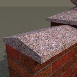 Парапет для забора один кирпич