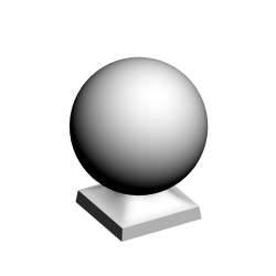 Шар из бетона для балюстрады 150 мм