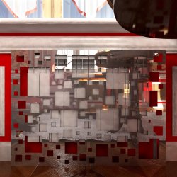 Экран декоративный зеркальный 