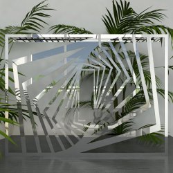 Экран декоративный зеркальный 